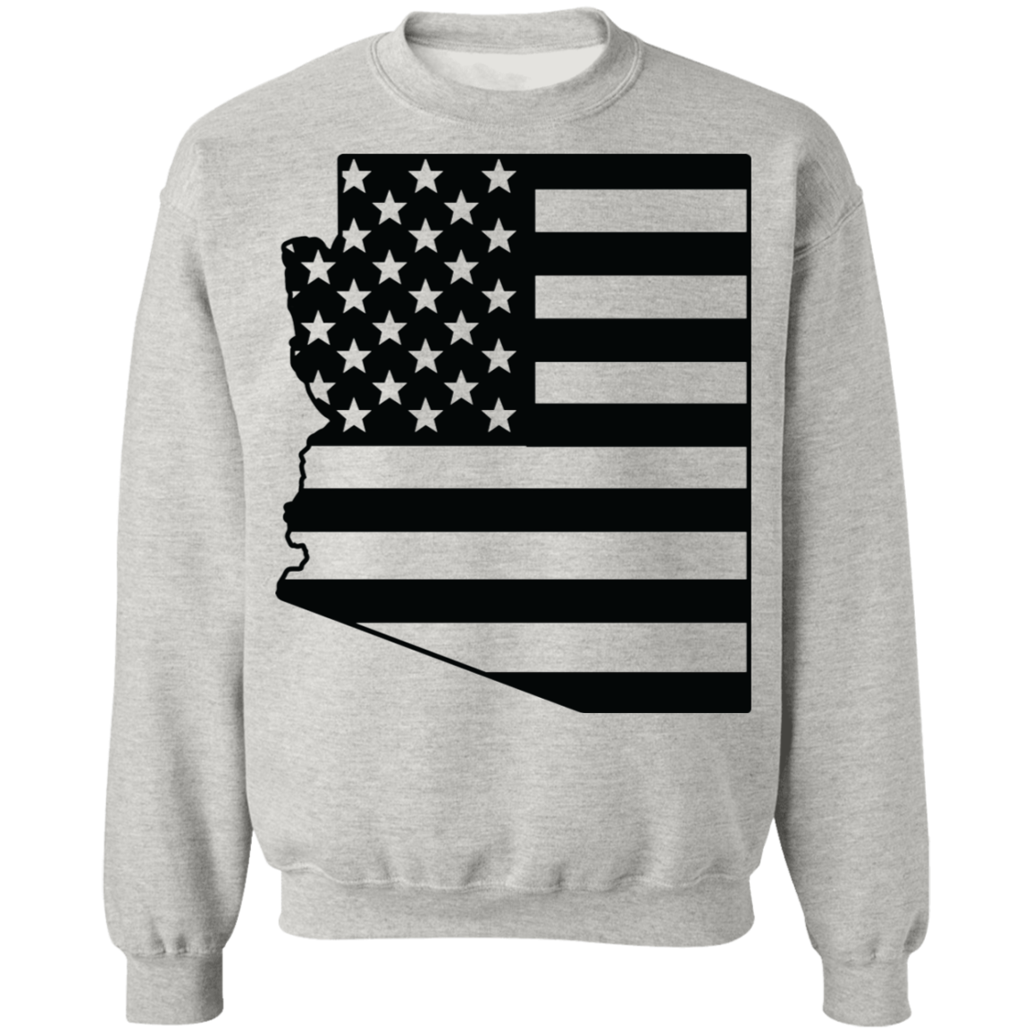 Arizona AZ State American Flag USA Crewneck  Sweatshirt