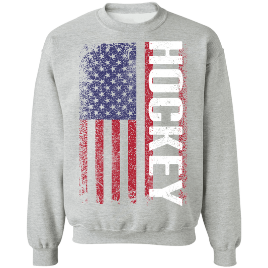 Hockey American Flag Crewneck Sweatshirt