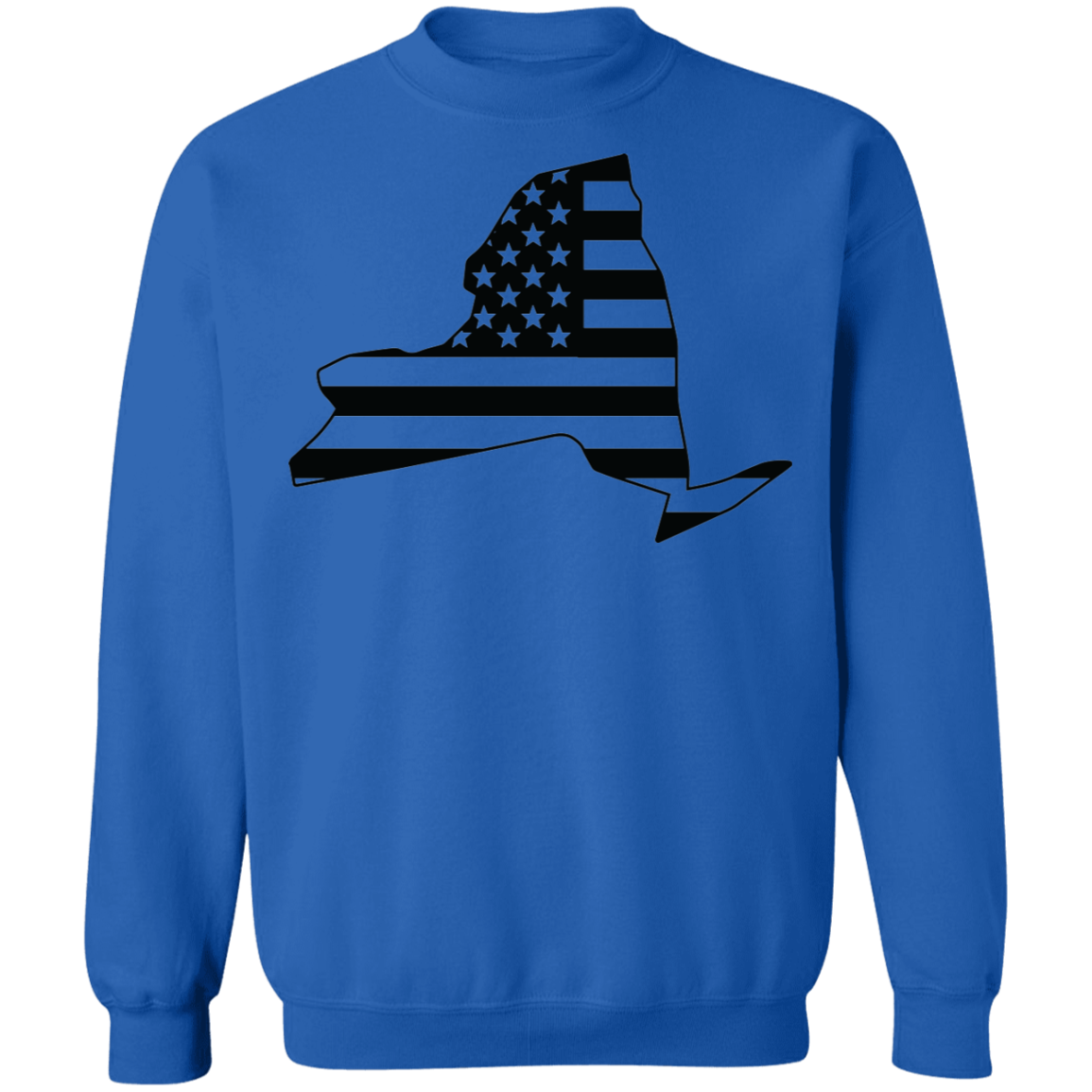 New York NY State American Flag USA Crewneck  Sweatshirt