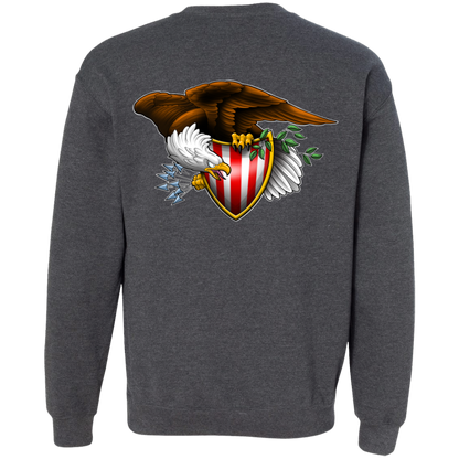 Patriot American Bald Eagle Double Sided Crewneck Sweatshirt