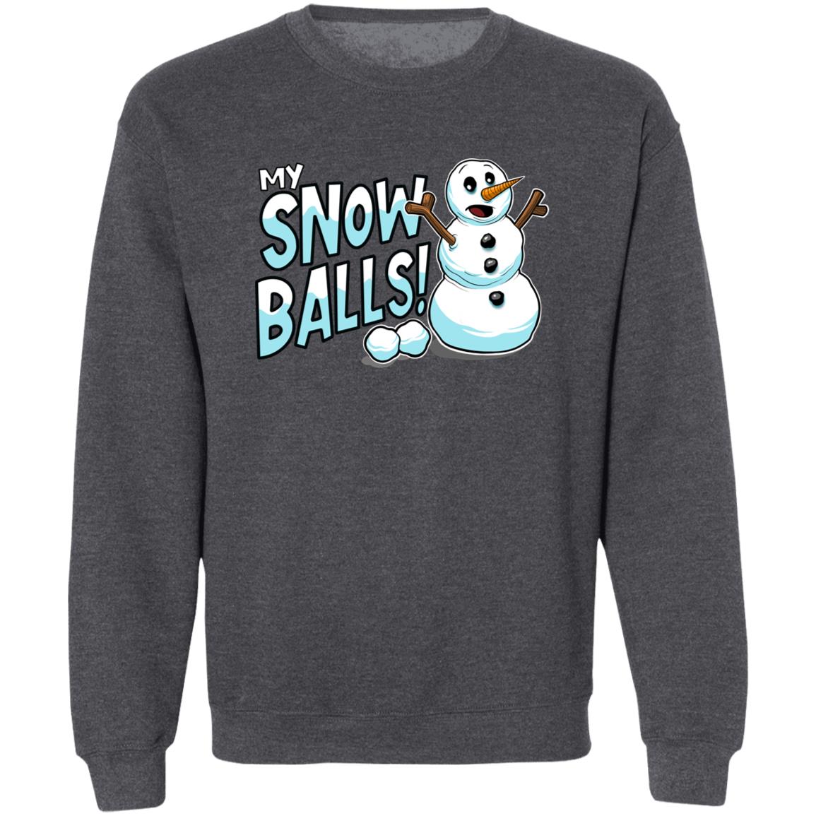 My Snow Balls Funny Snowman Christmas Crewneck Sweatshirt
