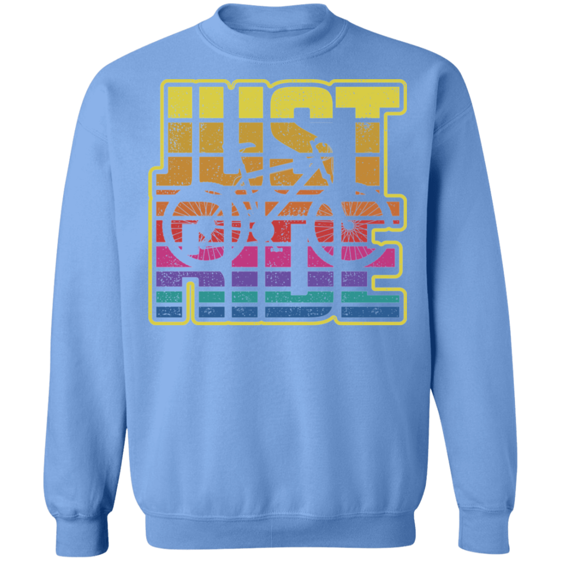 Just Ride Biking Mountain Bike Crewneck Sweatshirt