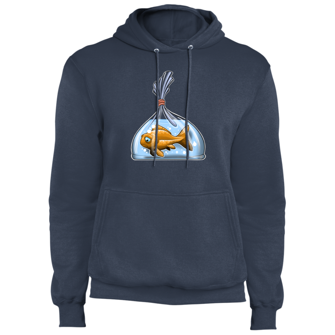 Sad Goldfish in a Bag Pullover Hoodie