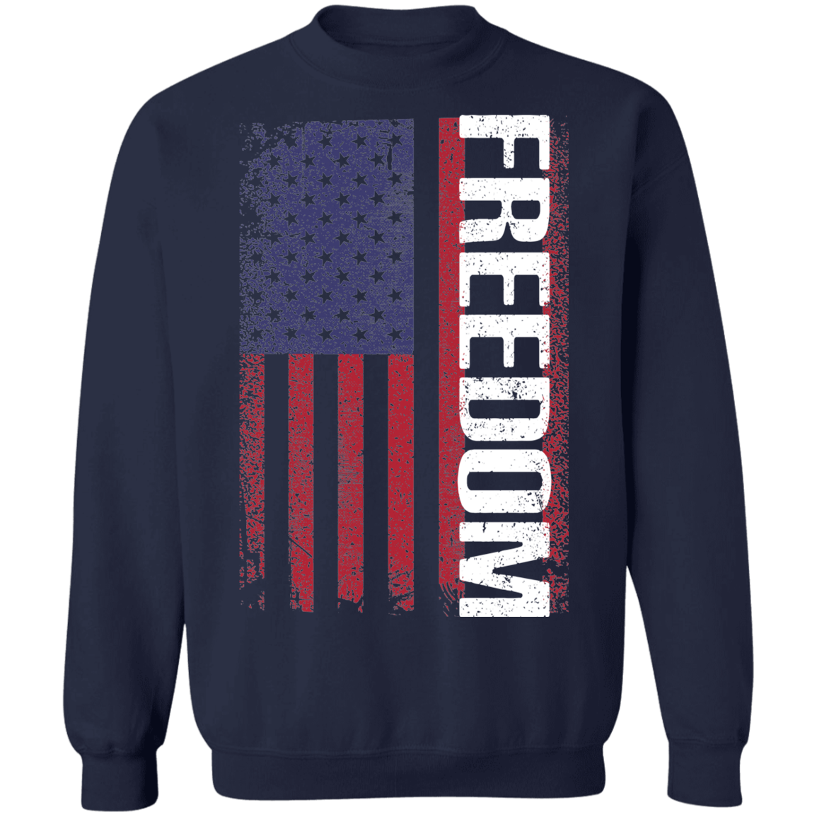 Freedom American Flag USA Crewneck Sweatshirt
