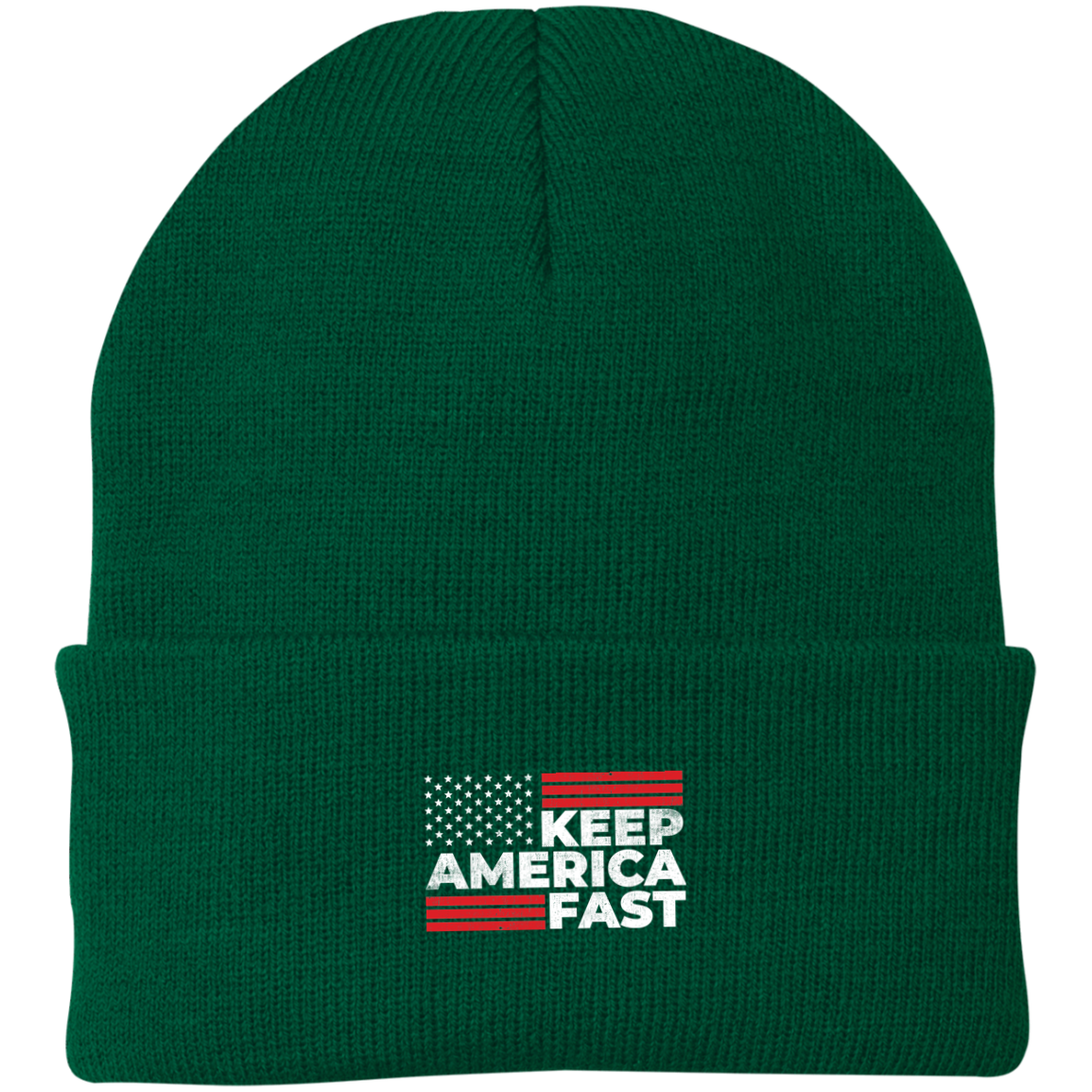 Keep America Fast American Flag Beanie Cap