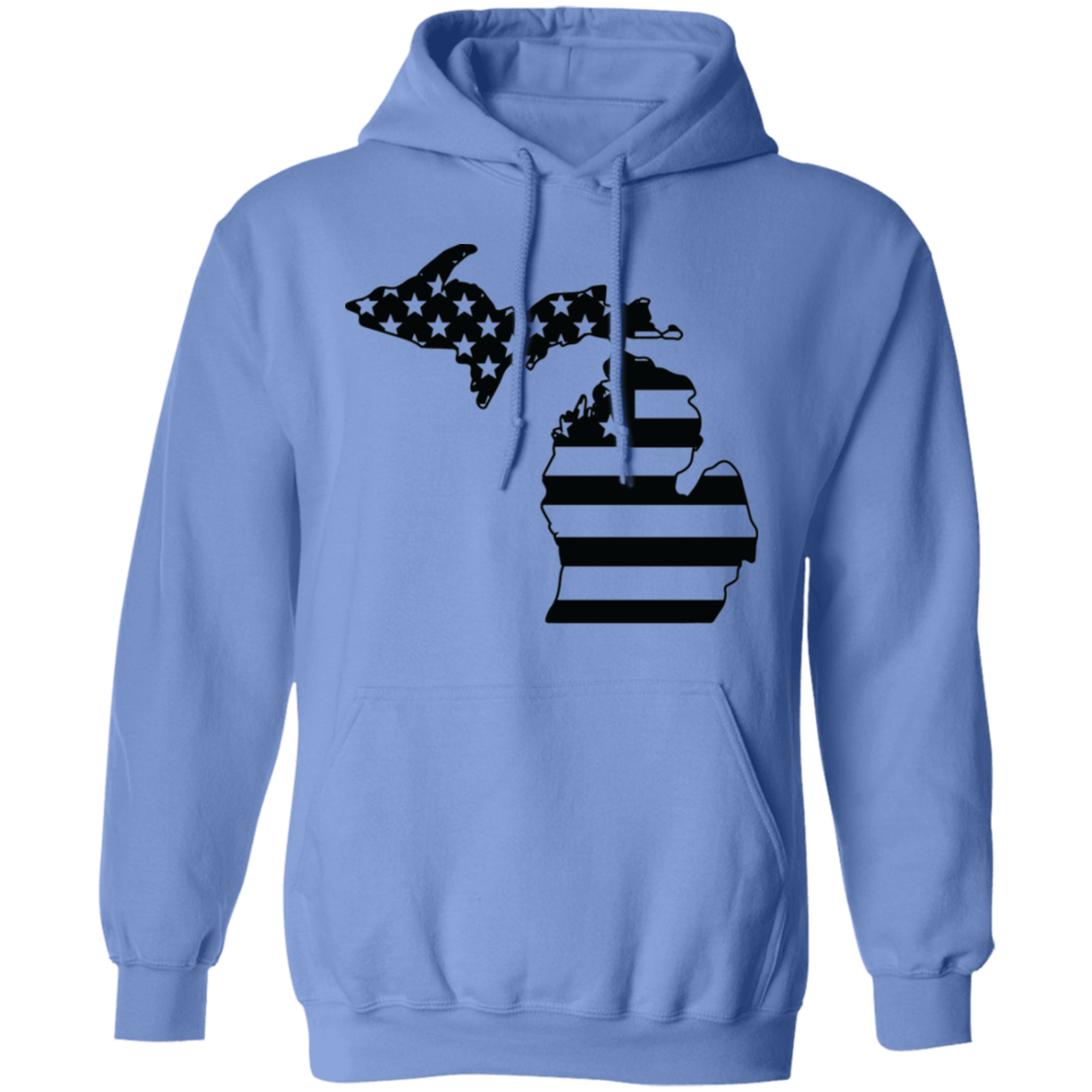 Michigan State American Flag Pride Pullover Hoodie
