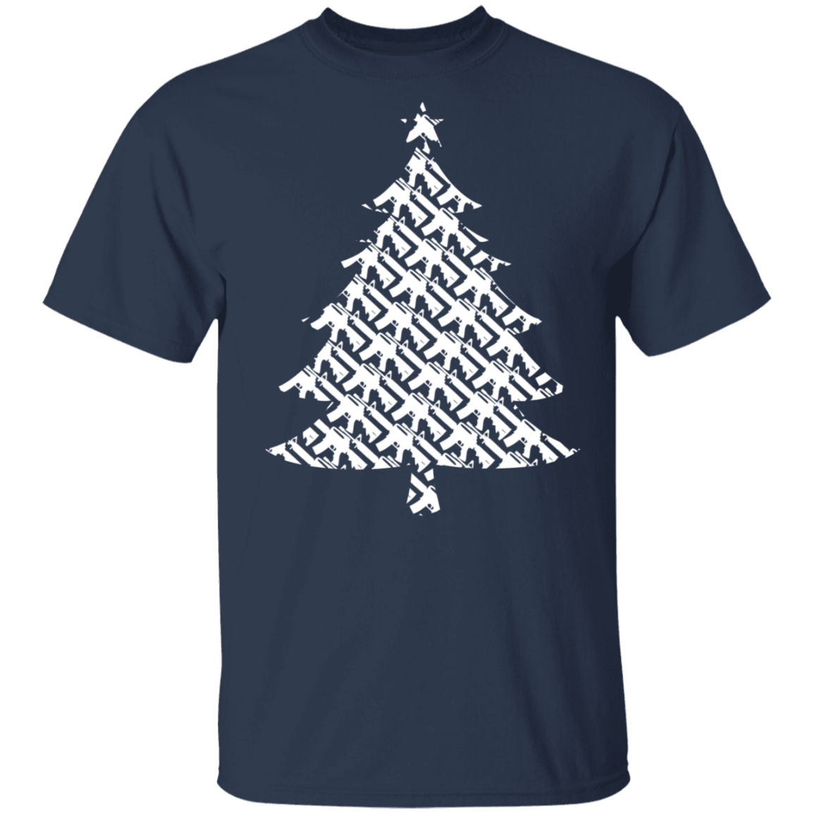 Firearm Rifle Christmas Tree T-Shirt