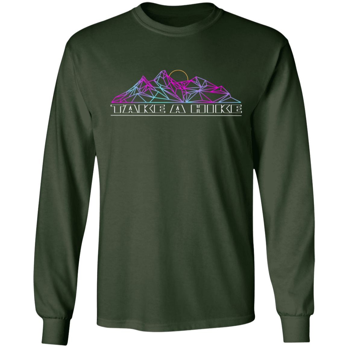 Take a Hike Abstract Camping Nature Long Sleeve T-Shirt