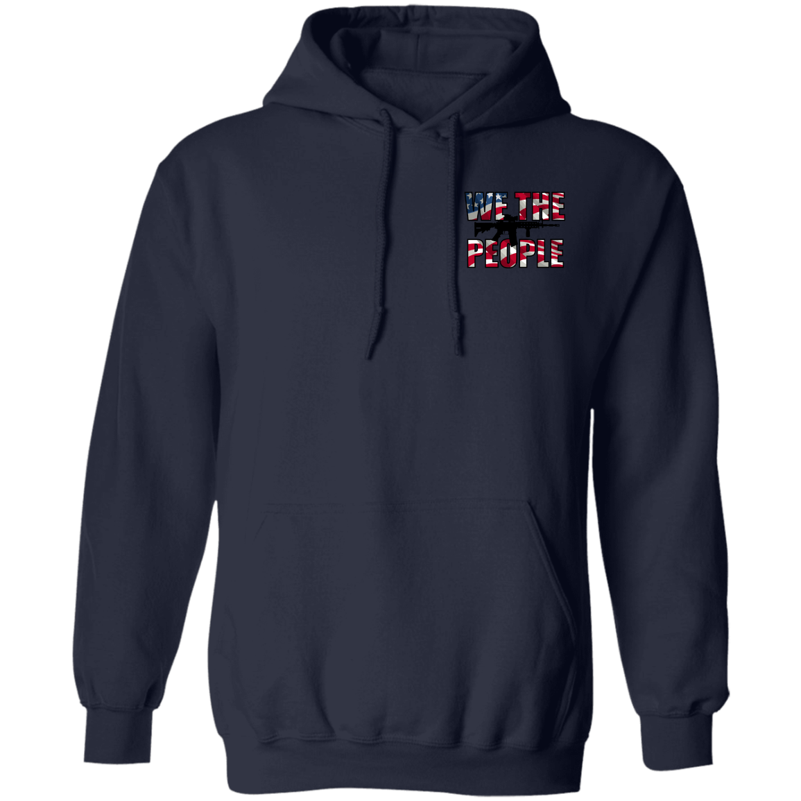 We the People American Bald Eagle 1776 Double Sided Pullover Hoodie