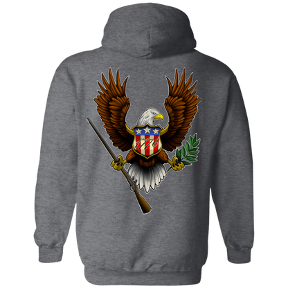 We the People American Bald Eagle 1776 Double Sided Pullover Hoodie
