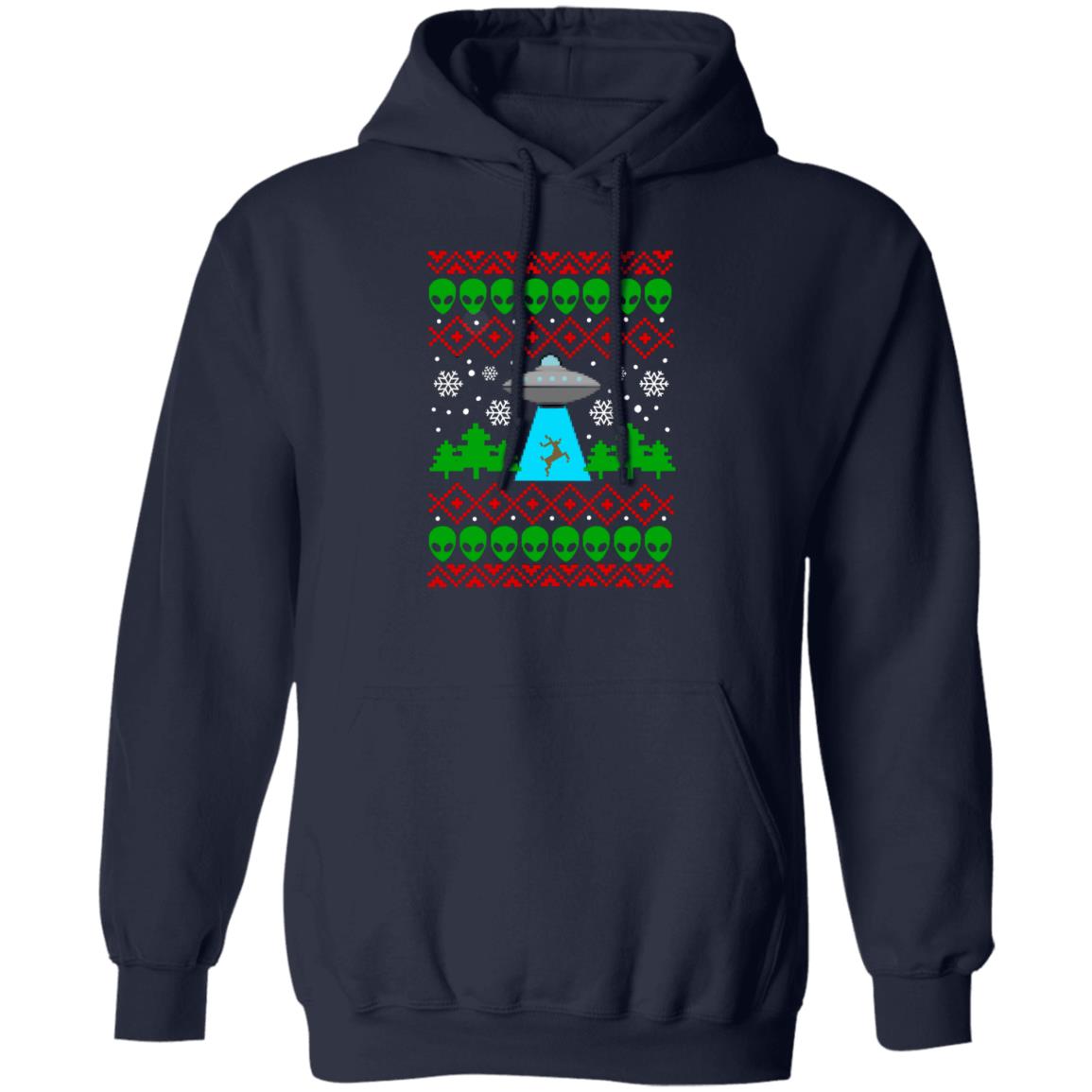UFO Funny Christmas Pullover Hoodie