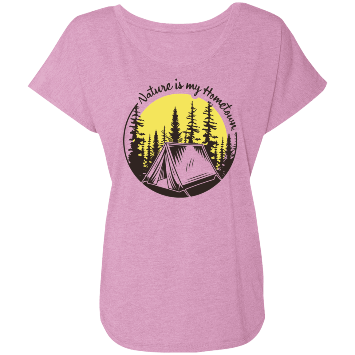 Nature is my Hometown Camping Hiking Women's Dolman Sleeve