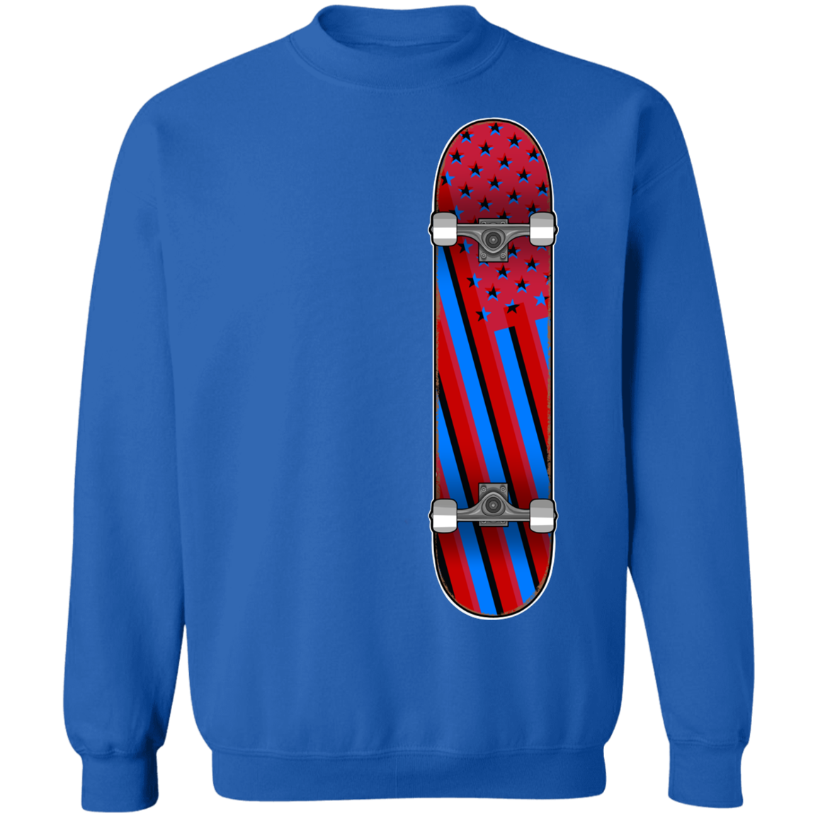 American Flag Skateboard Skateboarding Crewneck Sweatshirt