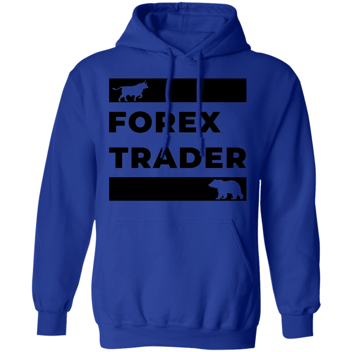 Forex Trader Bull Bear Technical Analysis Pullover Hoodie