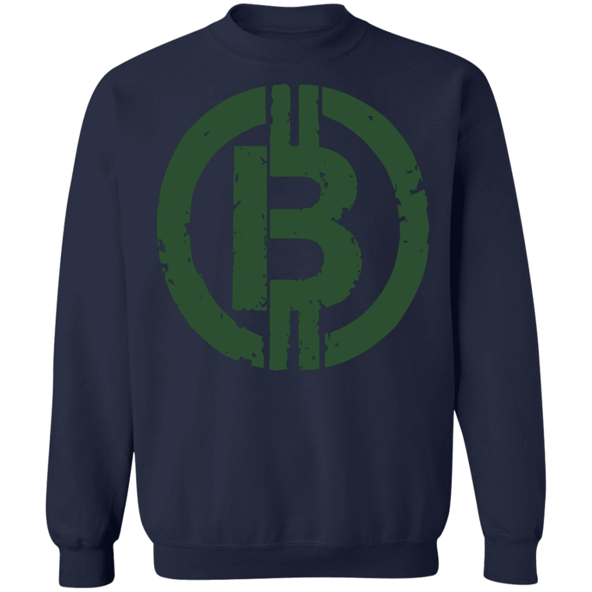 Military Green Bitcoin Hodl Cryptocurrency BTC Crewneck Sweatshirt