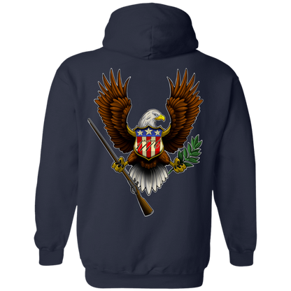 We the People American Bald Eagle 1776 Double Sided Pullover Hoodie