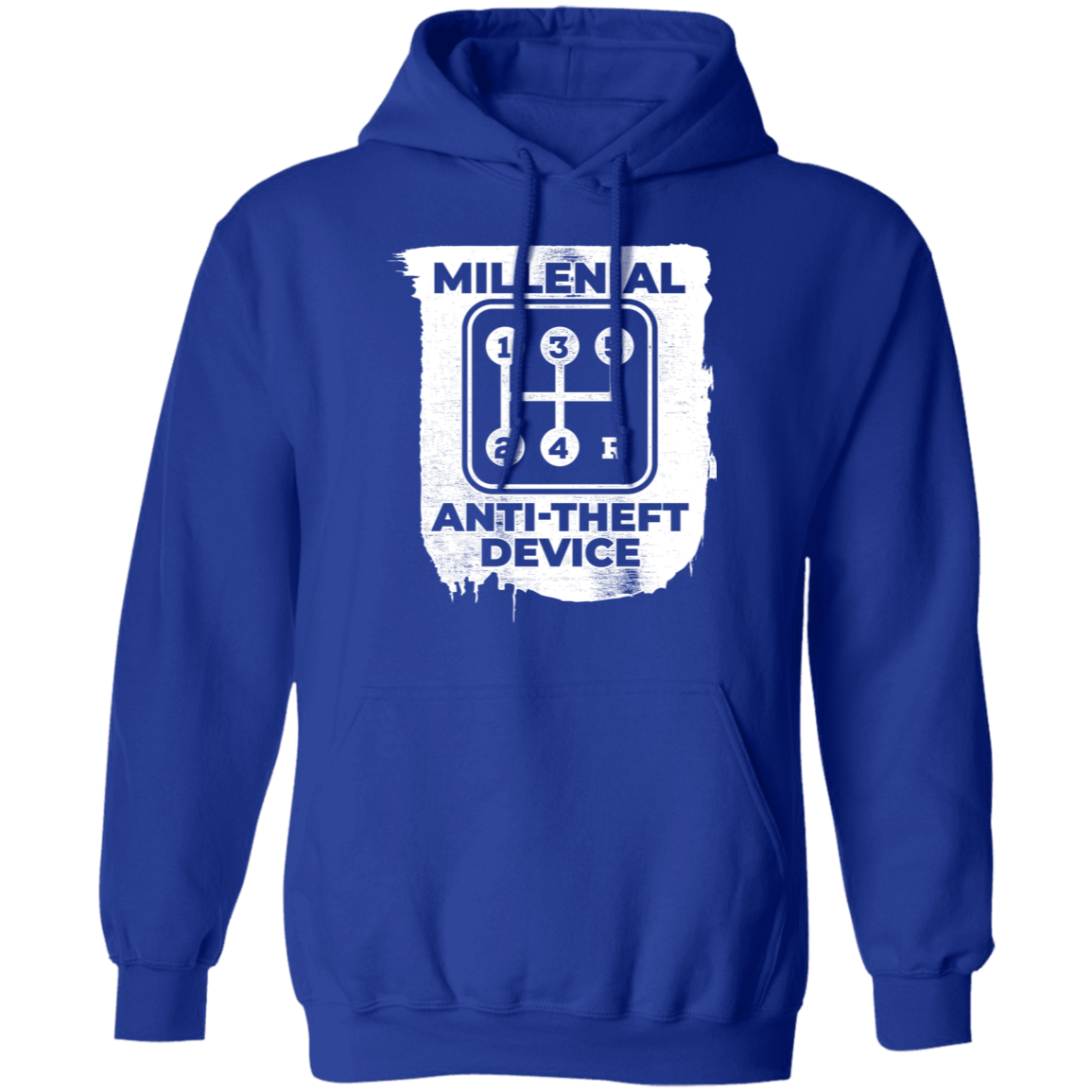 Millennial Anti-Theft Device Manual Stick Shift 5-Speed Pullover Hoodie