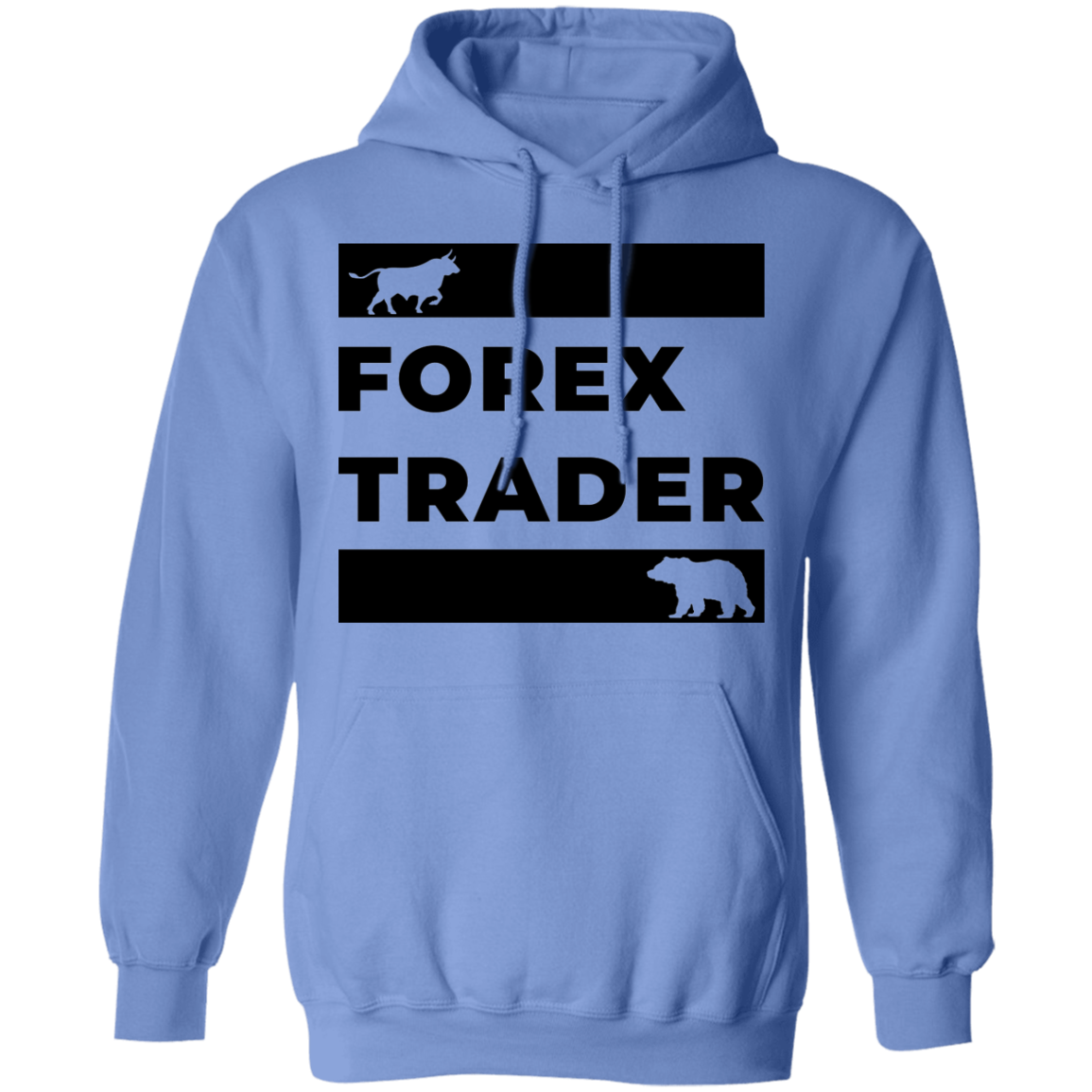 Forex Trader Bull Bear Technical Analysis Pullover Hoodie