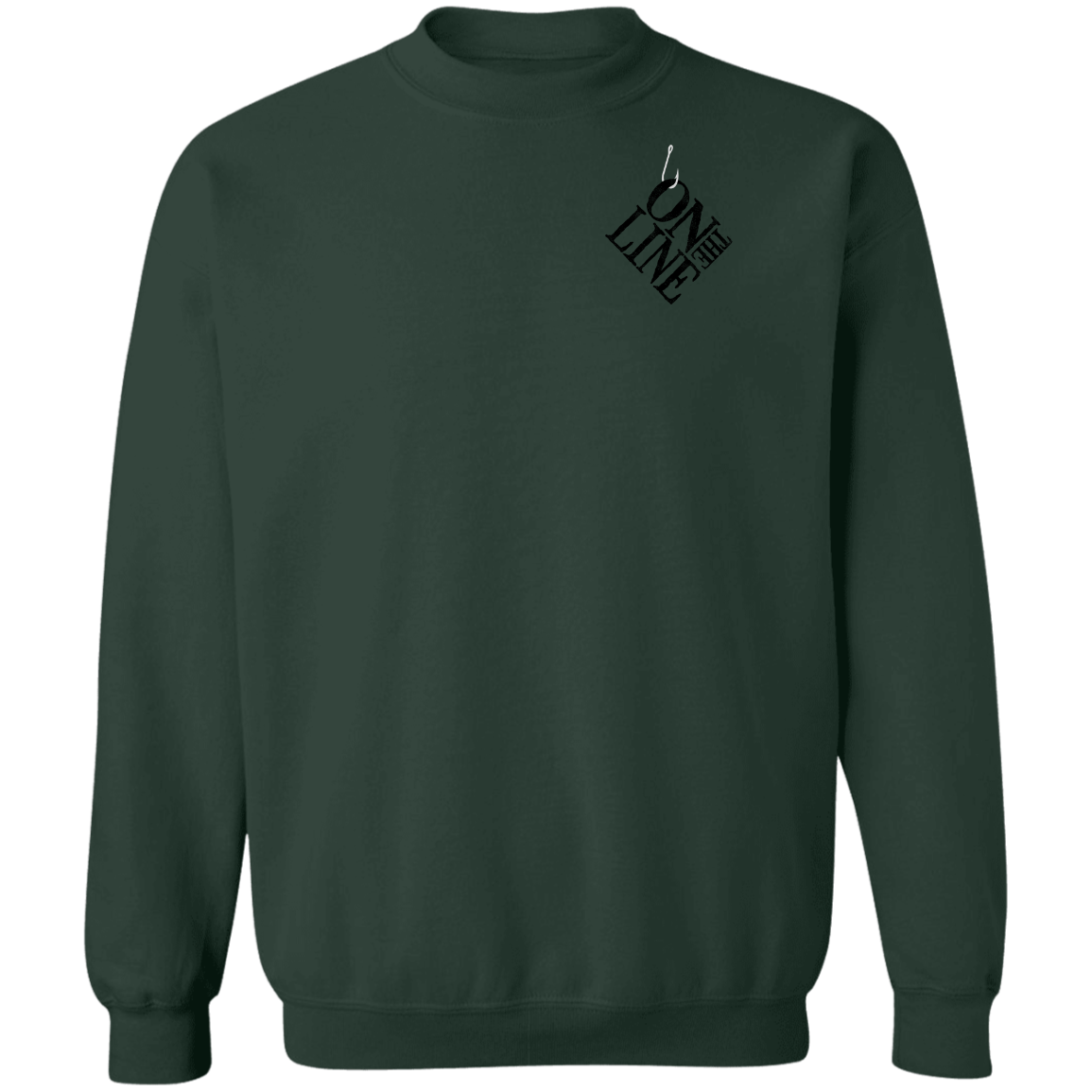 Rooster Fish On The Line Saltwater Double Sided Crewneck Sweatshirt
