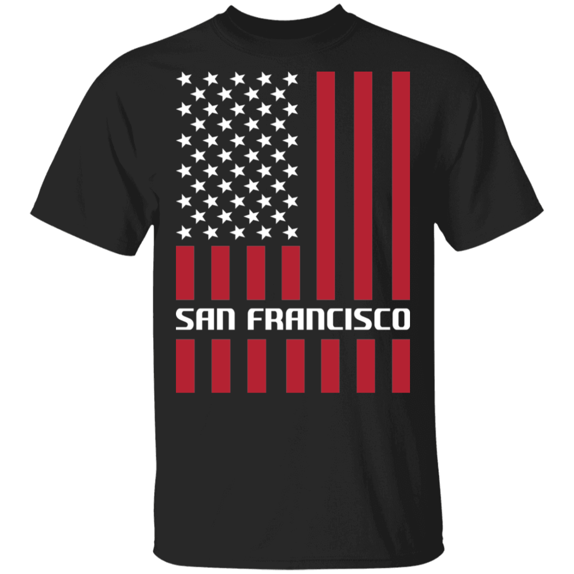 San Francisco SF American Flag USA T-Shirt
