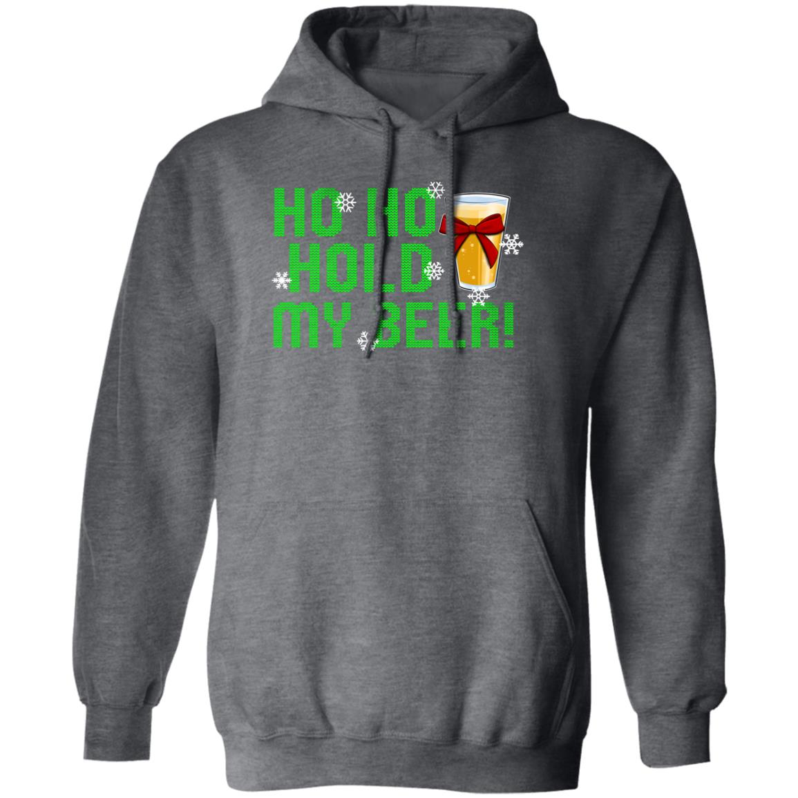 Ho Ho Hold My Beer Funny Christmas Pullover Hoodie