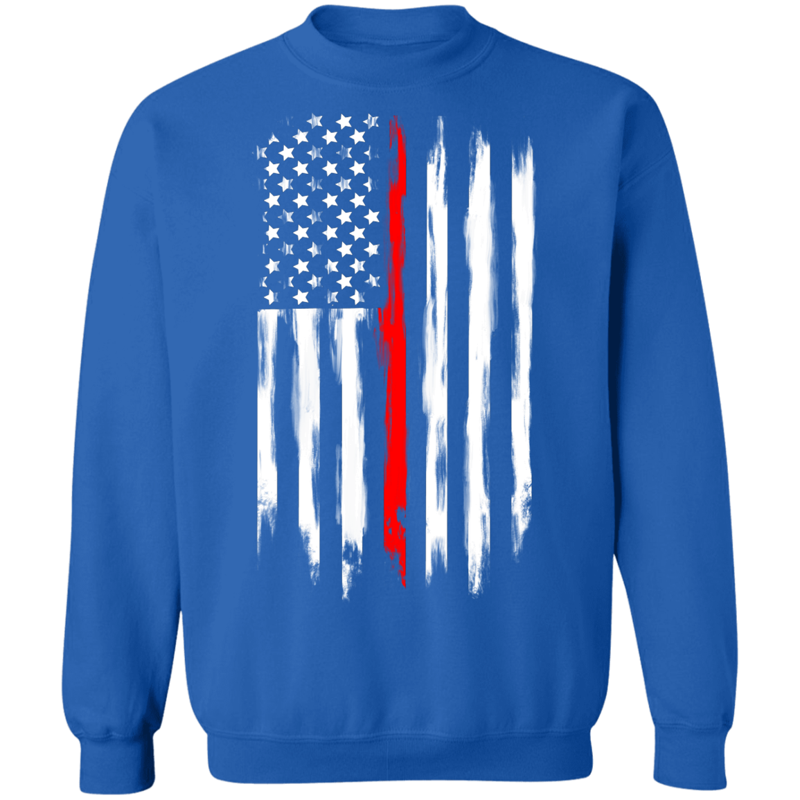 Firefighter Thin Red Line American Flag Crewneck Sweatshirt