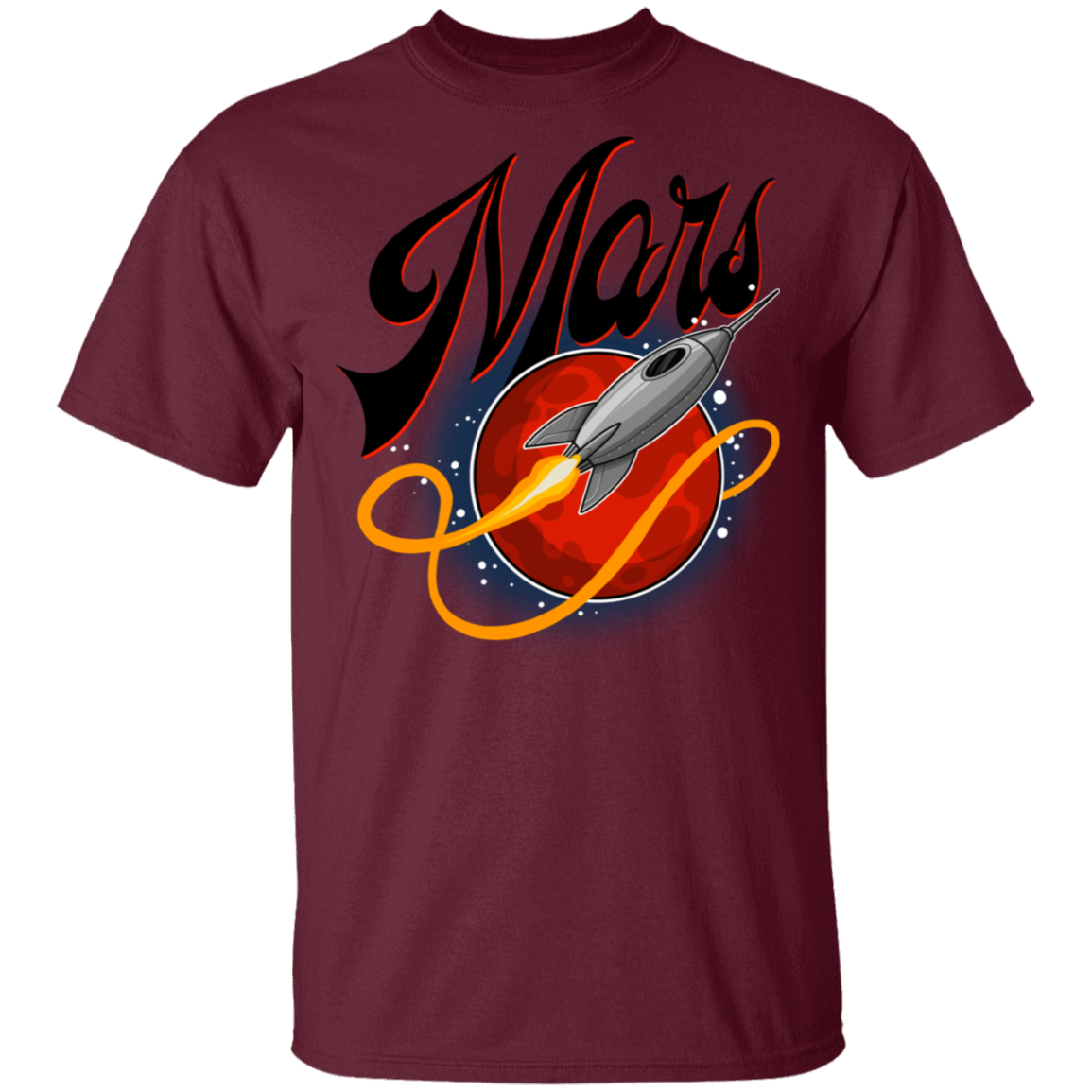 Men's Space Mars Space Ship Old Style T-Shirt