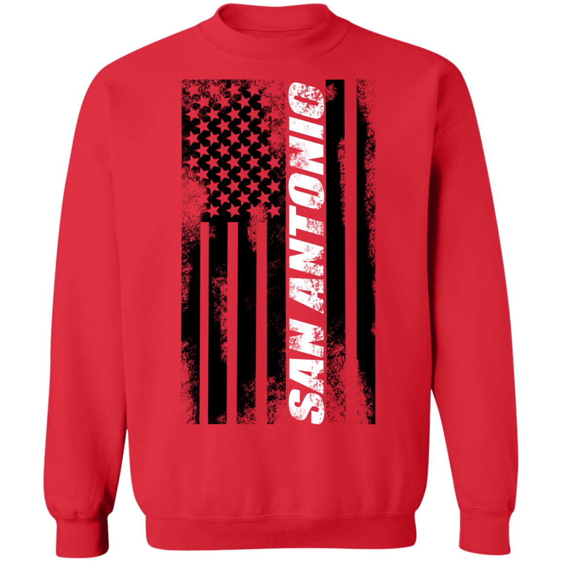 San Antonio Texas American Flag Crewneck Sweatshirt
