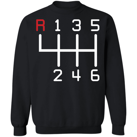 6-Speed Manual Stick Shift Crewneck Sweatshirt
