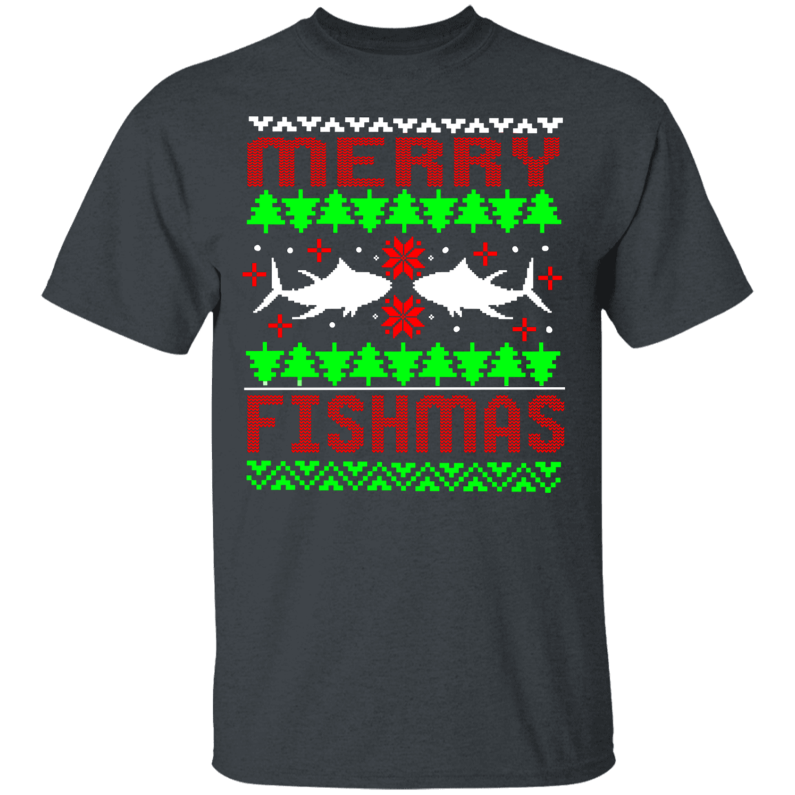 Merry Fishmas Funny Saltwater Ugly Christmas T-Shirt