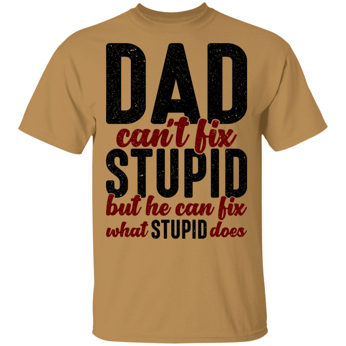 Dad Can't Fix Stupid But Can Fix What Stupid Does T-Shirt