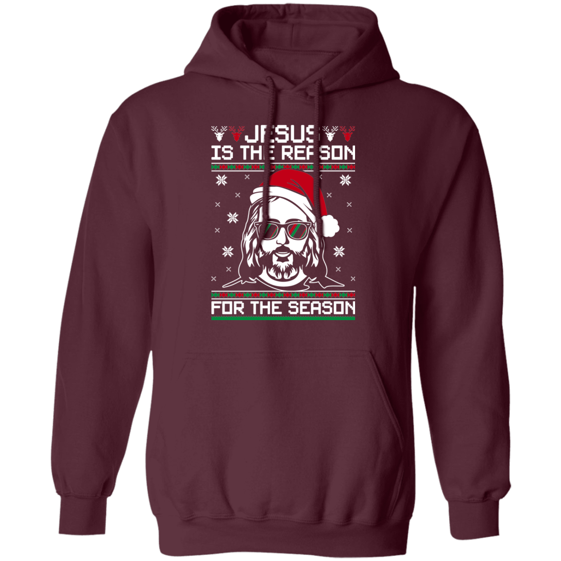 Jesus Is the Reason For The Season Ugly Christmas Party Pullover Hoodie