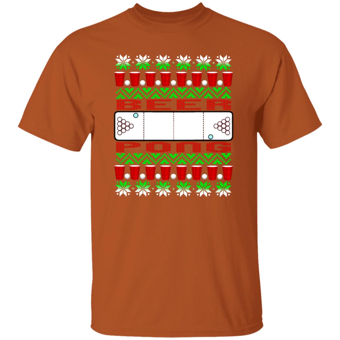 Beer Pong Funny Christmas T-Shirt