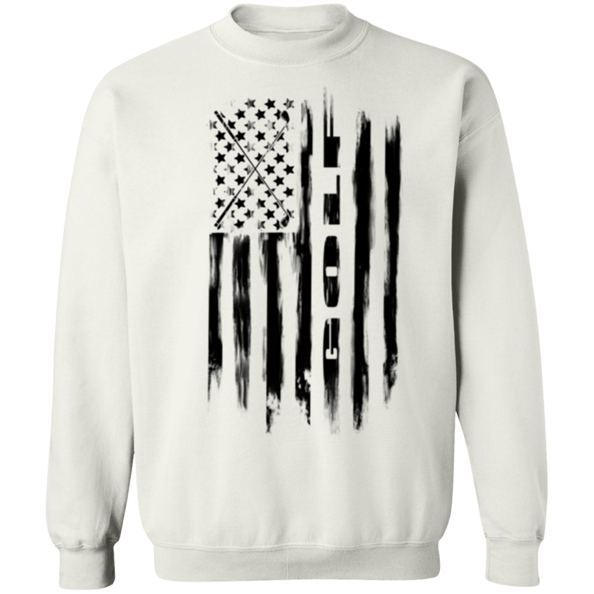 Golf Golfing American Flag Crewneck Sweatshirt