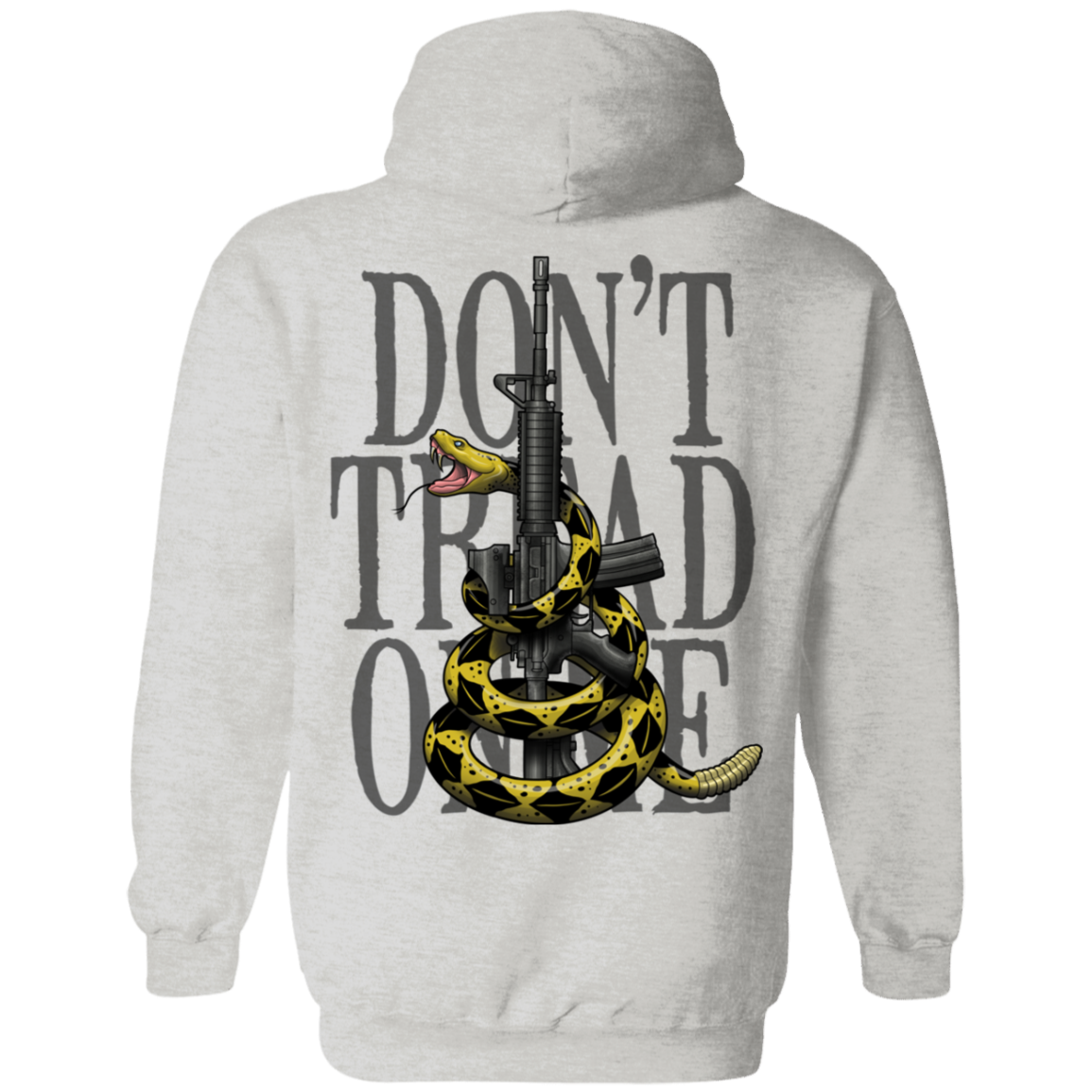 Patriot Don't Tread on Me Gadsden Flag Double Sided Pullover Hoodie