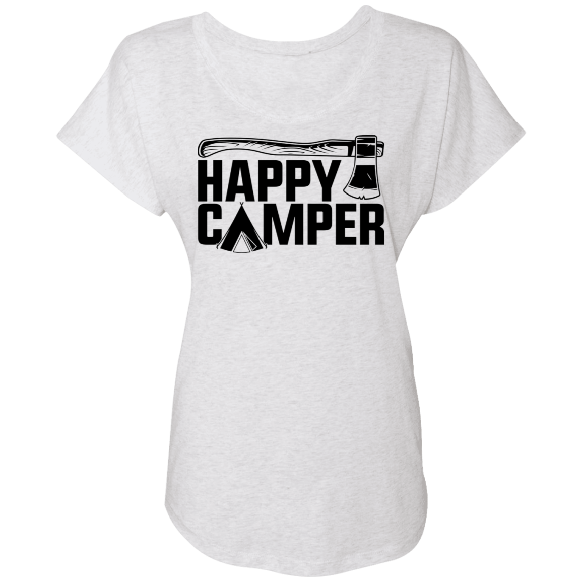Happy Camper Camping Hiking Women's Dolman Sleeve