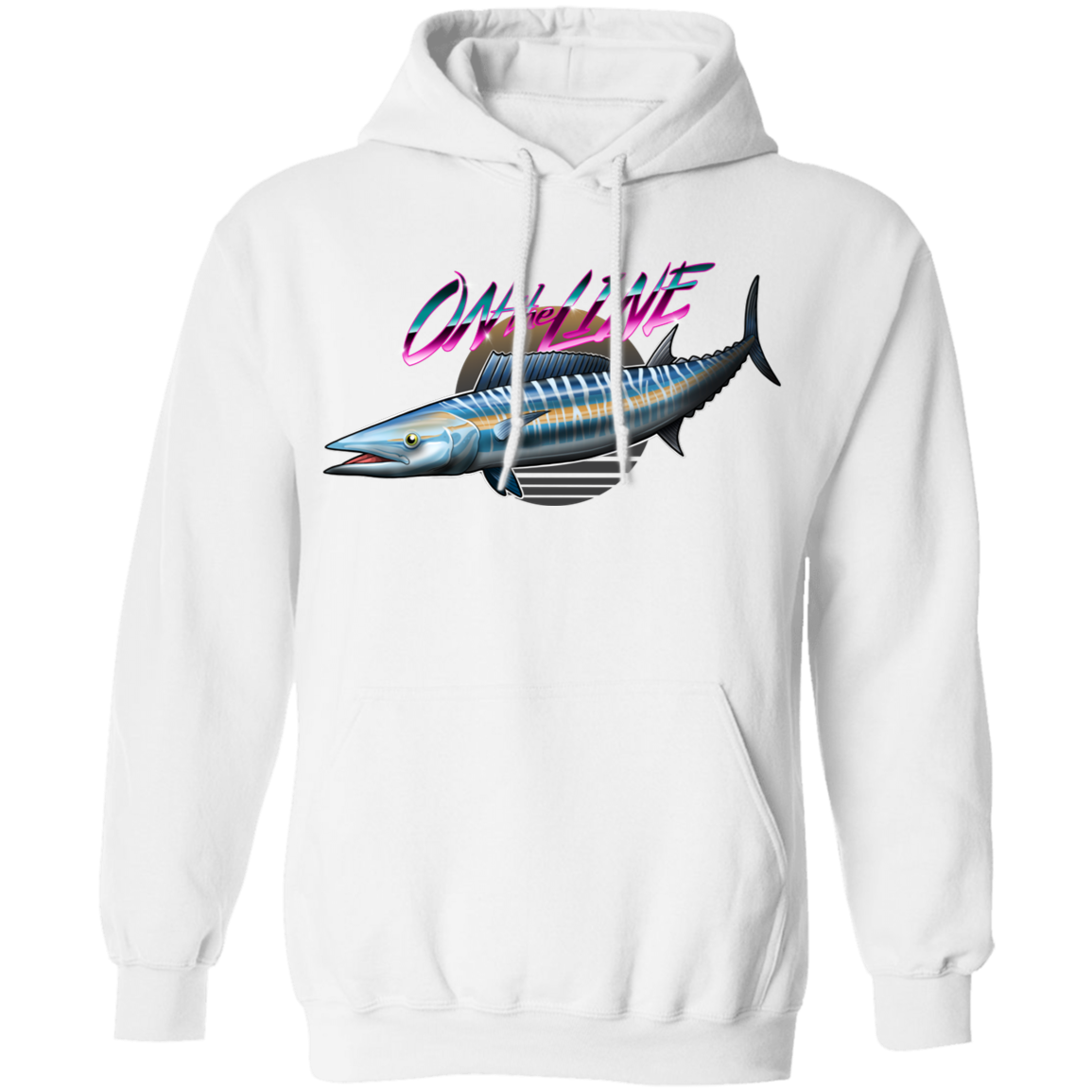 Wahoo Ono Fish On The Line Saltwater Pullover Hoodie