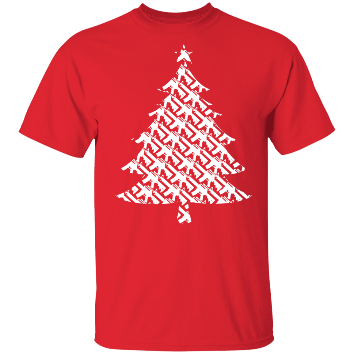 Firearm Rifle Christmas Tree T-Shirt