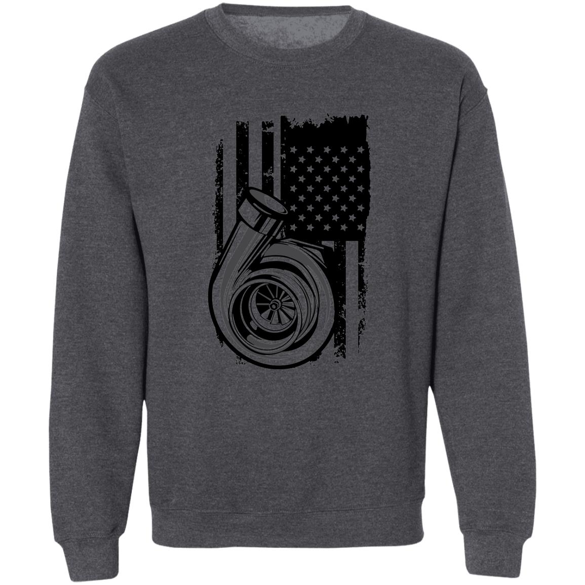 Turbo Boosted American Flag Crewneck Sweatshirt