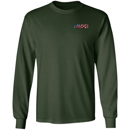 Patriot American Bald Eagle Double Sided Long Sleeve T-Shirt
