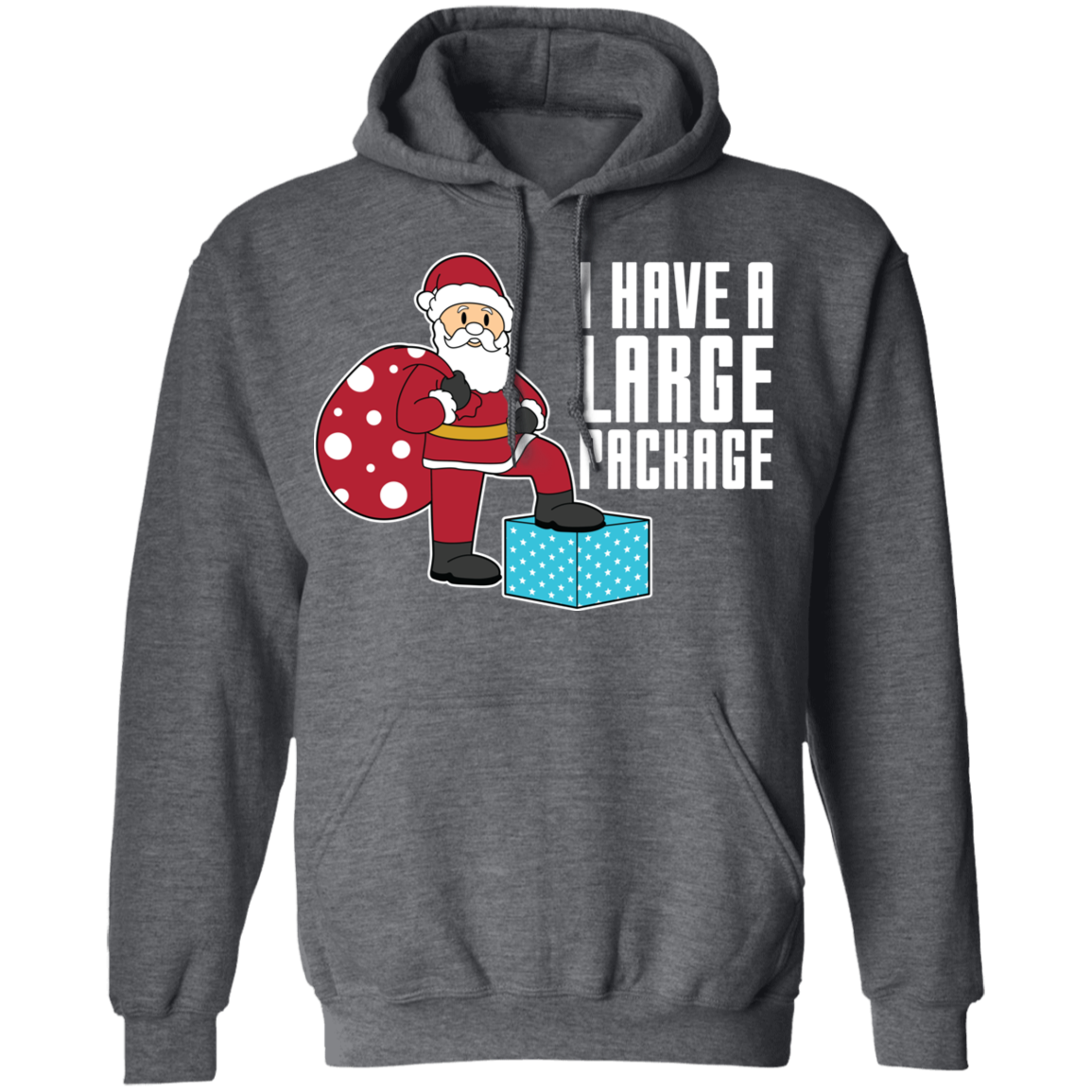 Funny Santa I Have A Large Package Christmas Pullover Hoodie