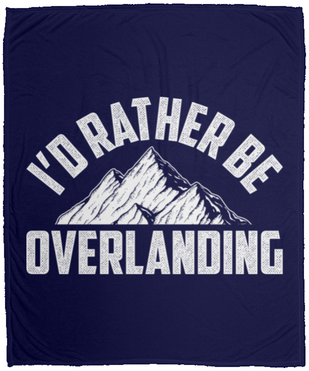 I'd Rather Be Overlanding Off-Road 4x4 Fleece Blanket - 50x60