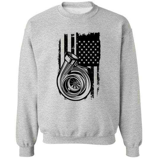 Turbo Boosted American Flag Crewneck Sweatshirt