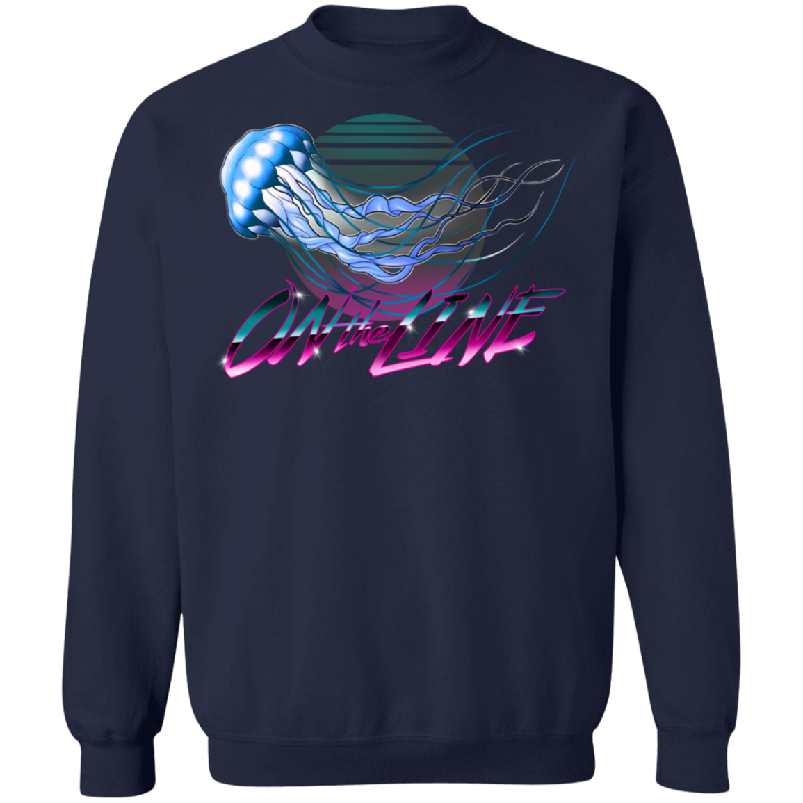 Jellyfish Sea Jellies On The Line Saltwater Crewneck Sweatshirt