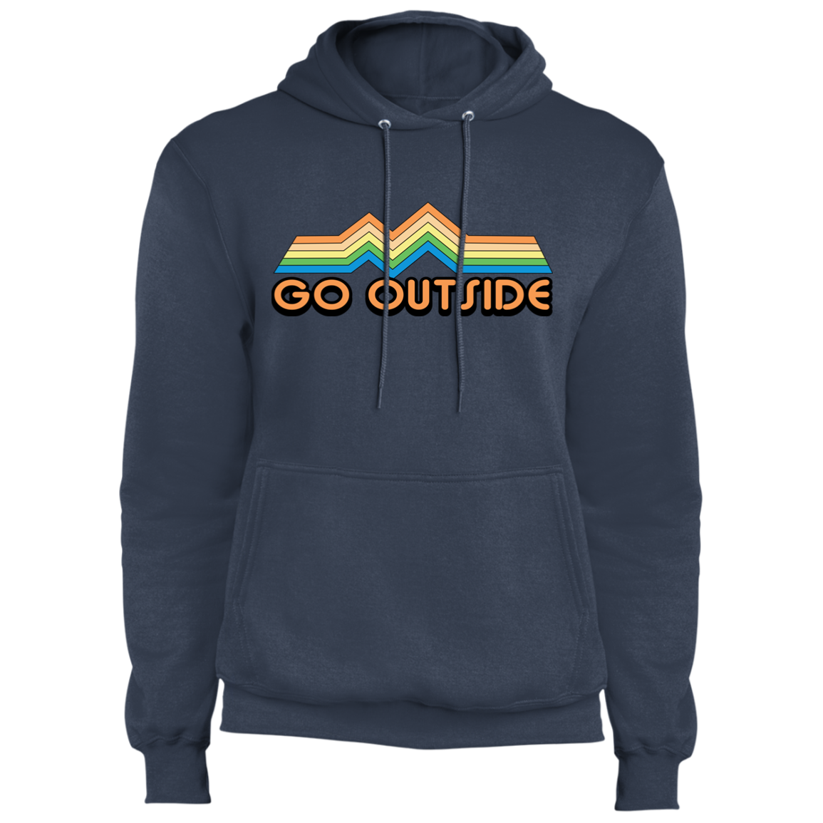 Go Outside Camping Nature Bright Premium Pullover Hoodie