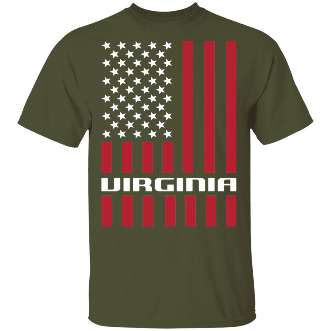 Virginia American Flag USA T-Shirt