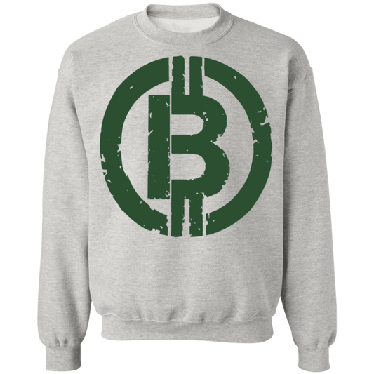 Military Green Bitcoin Hodl Cryptocurrency BTC Crewneck Sweatshirt