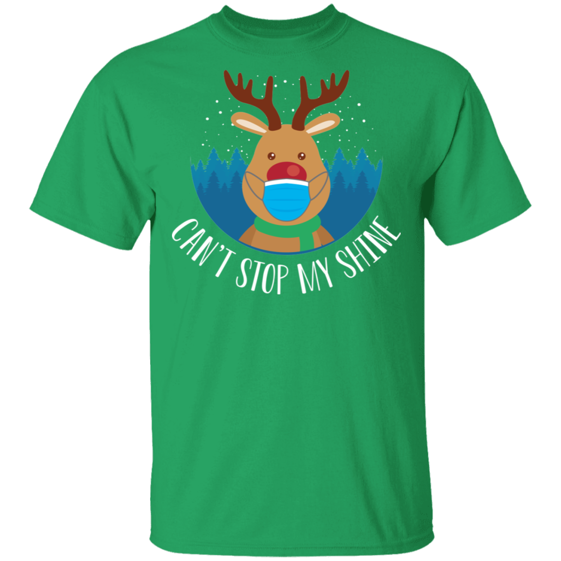 Can't Stop My Shine Shiny Nosed Reindeer Christmas T-Shirt
