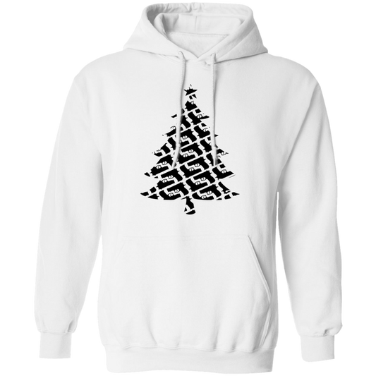 Handgun Pistol Firearm Christmas Tree Ugly Christmas Pullover Hoodie