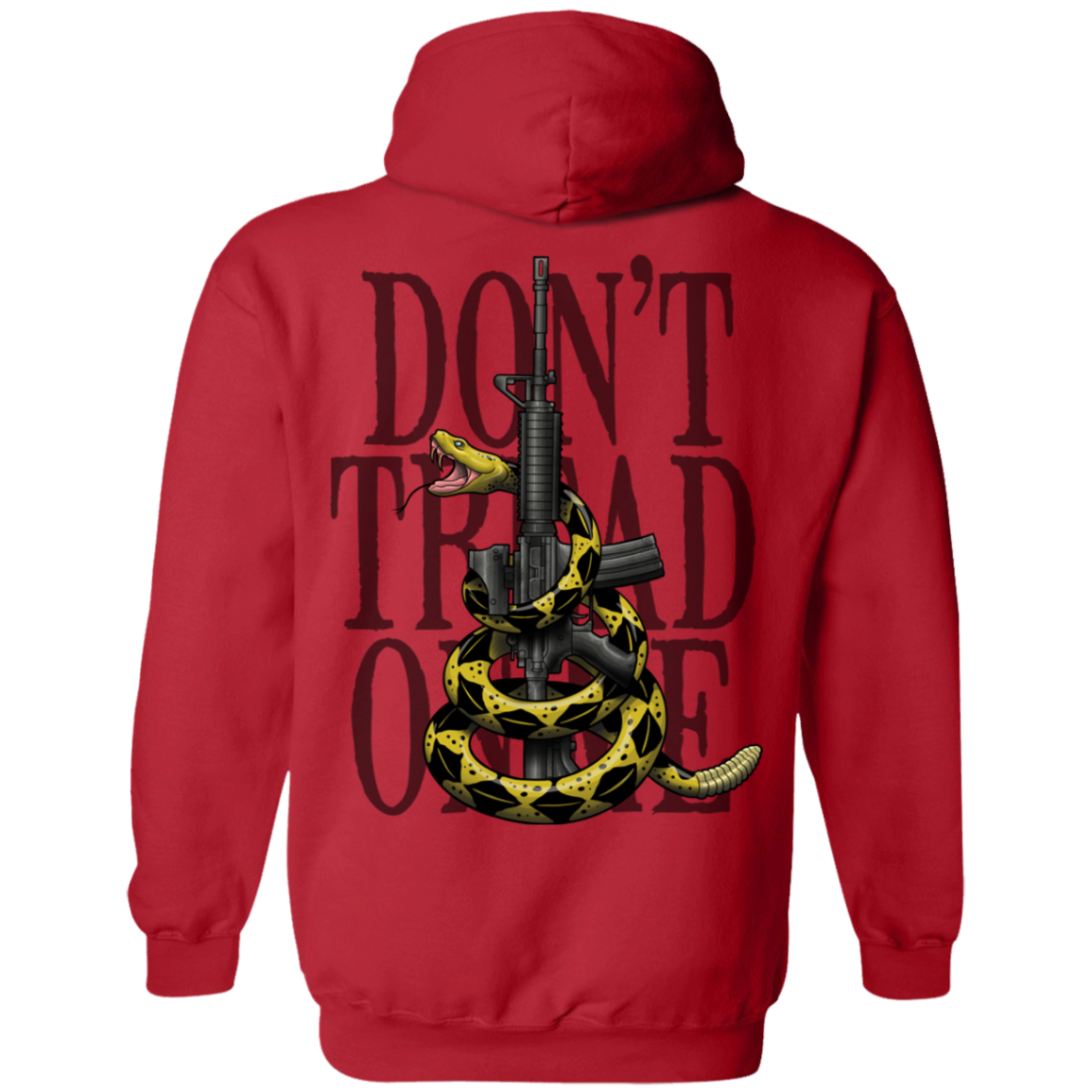 We the People Don't Tread on Me Gadsden Flag Double Sided Pullover Hoodie